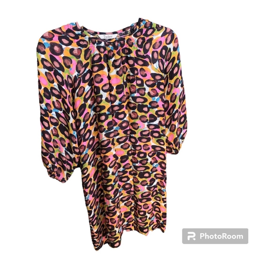 Tucker Button Up Leopard Print Dress